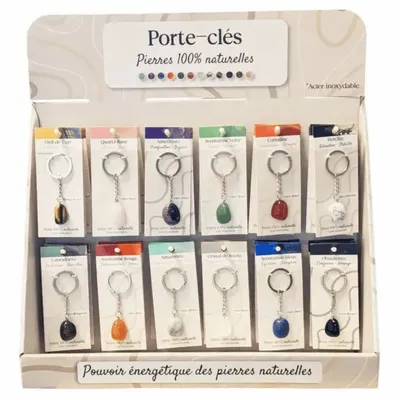 Home fragrances - Display of 48 natural stone key rings - ARABESK