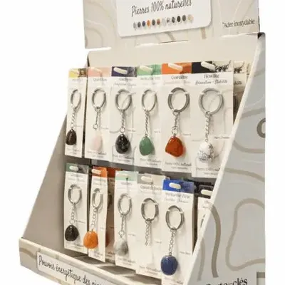 Home fragrances - Display of 48 natural stone key rings - ARABESK