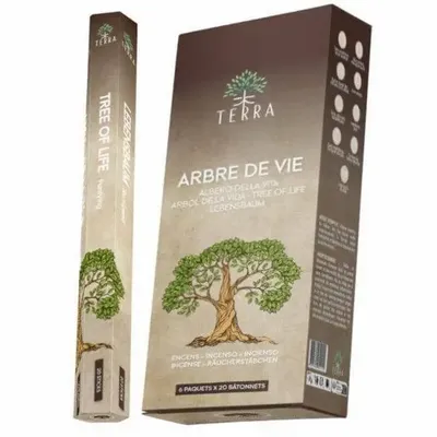 Parfums d'intérieur - Encens Terra Sans Charbon Hexa - Arbre de Vie 30g - ARABESK