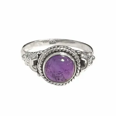 Home fragrances - 925 Silver Ring - Amethyst AA T58 - ARABESK