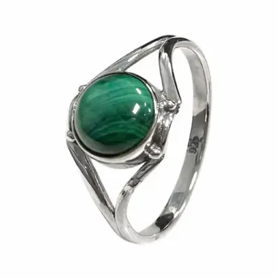 Home fragrances - 925 Silver Ring - Malachite AA T58 - ARABESK