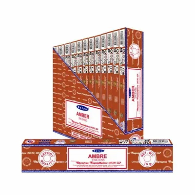 Home fragrances - Satya Amber Incense 15g - Box of 12 packs - ARABESK