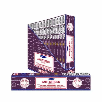 Parfums d'intérieur - Encens Satya Anti Stress 15g - Boîte De 12 Paquets - ARABESK