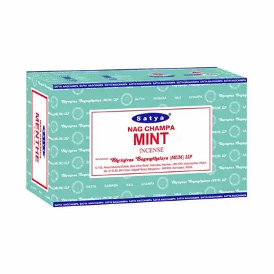 Home fragrances - Satya Mint Incense 15g - Box of 12 packs - ARABESK