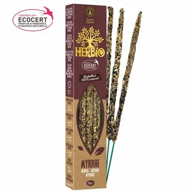 Home fragrances - Smudge Incense Ecocert Herbio Myrrh 20g - ARABESK