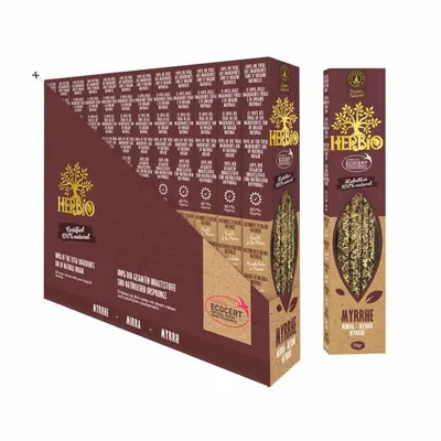 Home fragrances - Smudge Incense Ecocert Herbio Myrrh 20g - ARABESK