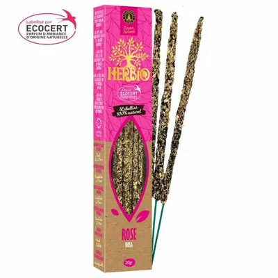 Home fragrances - Smudge Incense Ecocert Herbio Rose 20g - ARABESK