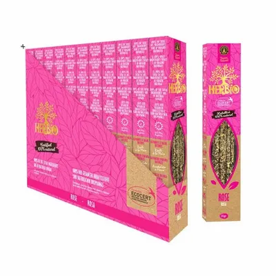 Home fragrances - Smudge Incense Ecocert Herbio Rose 20g - ARABESK