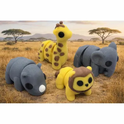 Cadeaux - Mini figurines animaux savane à collectionner - ZANIMIZ