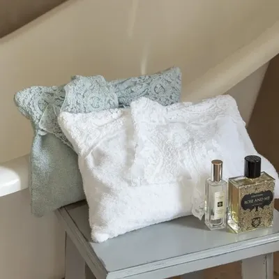 Other bath linens - Corinzio terry and lace clutch bag - CHEZ MOI ITALIA