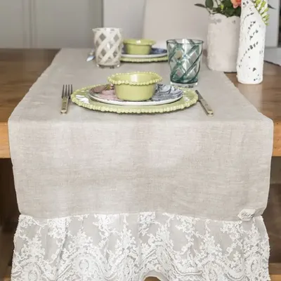 Table linen - Volant Corinzio Table Runner - CHEZ MOI ITALIA