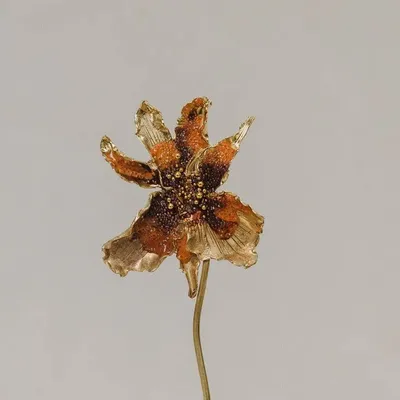 Décorations florales - Sculpture d'orchidée Cattleya peinte à la main - CÂPÂ JEWELRY