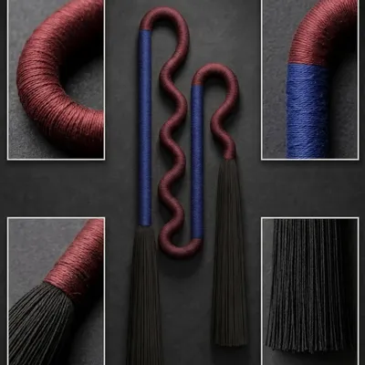 Other wall decoration - Velvet Serpent: Handmade Sculptural Textile Wall Art - SARMAL DESIGN