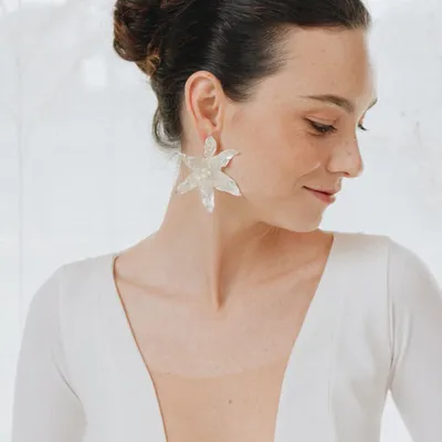 Jewelry - Orchid Petals Earrings - CÂPÂ JEWELRY