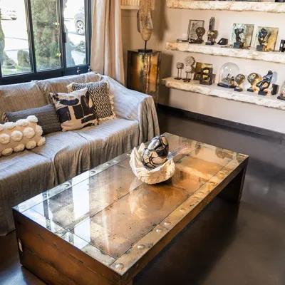 Consoles - Mobilier miroir doré - ATELIERS DAVOY