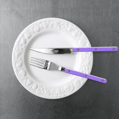 Ménagères - Set de 4 couverts de table - Bistrot, Lilas pastel - SABRE PARIS