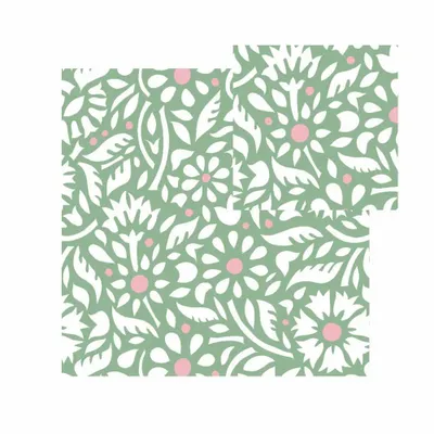 Sleepwear - Long Cotton Kimono - Flora Pastel - LIME TREE DESIGN