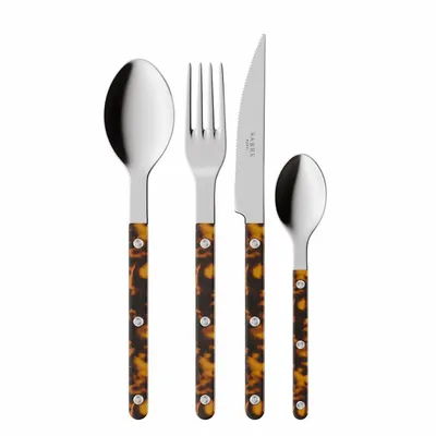 Ménagères - Set de 4 couverts de table - Bistrot, Effet Écaille - SABRE PARIS