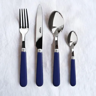 Ménagères - Set de 4 couverts de table - Pop, Bleu Marine - SABRE PARIS