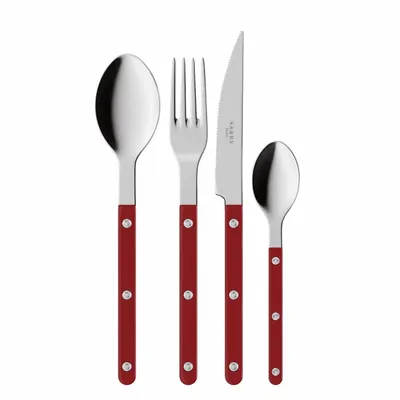 Ménagères - Set de 4 couverts de table - Bistrot Uni, Bordeaux - SABRE PARIS
