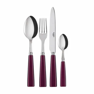 Ménagères - Set de couverts 4 pièces - Icône, Aubergine - SABRE PARIS