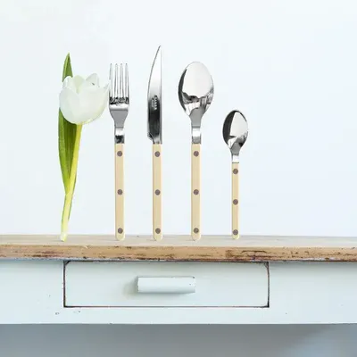 Ménagères - Set de 4 couverts de table - Bistrot, Ivoire - SABRE PARIS