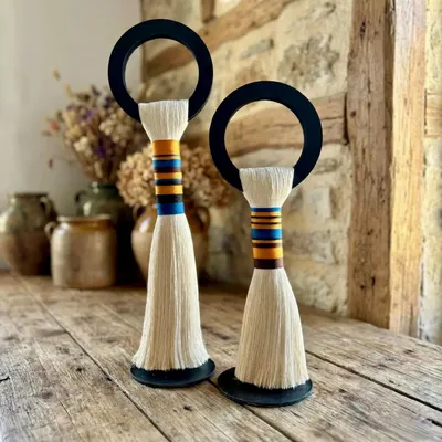 Decorative objects - Unity Totems: 2-Piece Handmade Desktop Sculpture Set - SARMAL DESIGN