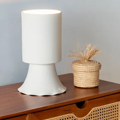 Table lamps - PAULA - White Terracotta Table Lamp - HYDILE