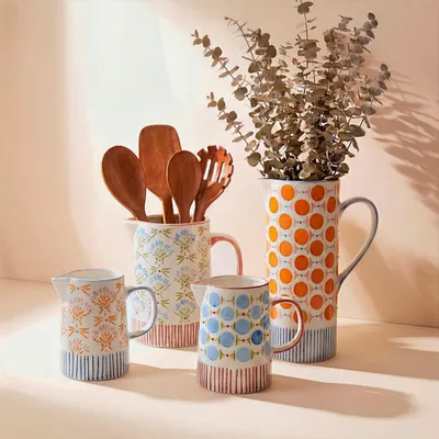 Assiettes au quotidien - Collection RETROFLORIA estampée à la main - TRANQUILLO