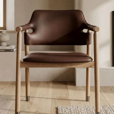 Chaises - Chaise Aarhus Marron Chocolat - EMPREINTE DU TEMPS