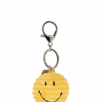 Soft toy - SMILEY Keychain – 4.5 cm of happiness to take everywhere - Yellow - STEMPELS ET CO