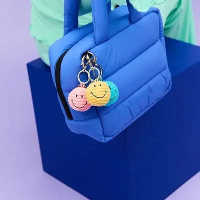 Soft toy - SMILEY Keychain – 4.5 cm of happiness to take everywhere - Yellow - STEMPELS ET CO