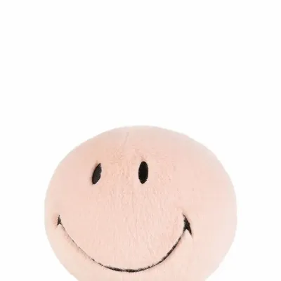 Soft toy - SMILEY Plush Toy – 13cm Fuzzy – Pink - STEMPELS ET CO