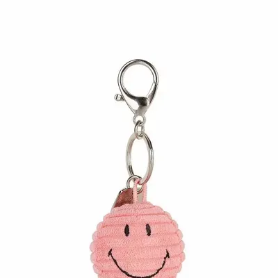 Soft toy - SMILEY Keychain – 4.5 cm of happiness to take everywhere - Pink - STEMPELS ET CO