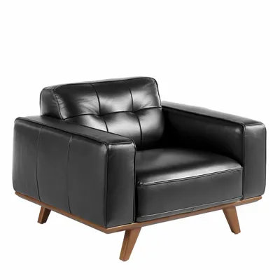 Fauteuils - Fauteuil rembourré modèle en cuir de vachettette rembourré - ANGEL CERDÁ