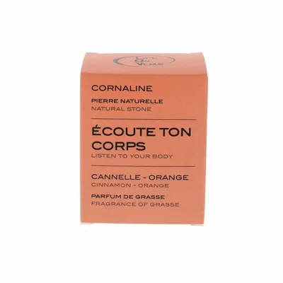 Diffuseurs de parfums - ÉCOUTE TON CORPS bougie parfumée Pierres de vie – Cornaline - LIFE ON VENUS