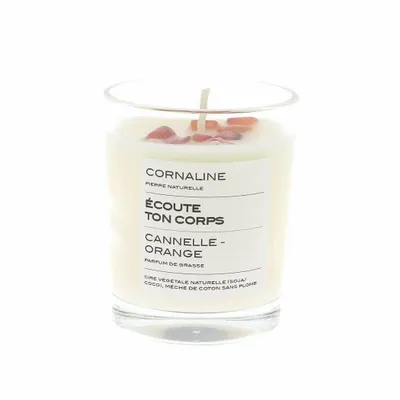 Diffuseurs de parfums - ÉCOUTE TON CORPS bougie parfumée Pierres de vie – Cornaline - LIFE ON VENUS