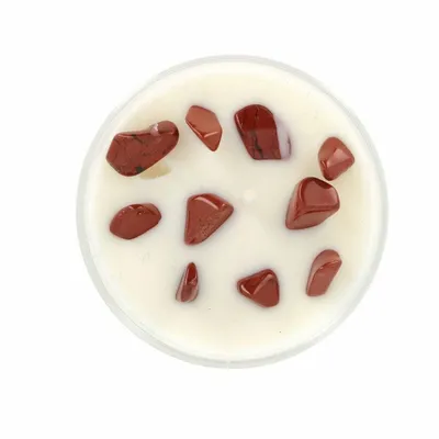 Diffuseurs de parfums - LA FORCE TRANQUILLE bougie parfumée Pierres de vie 130g– Jaspe Rouge - LIFE ON VENUS