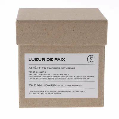 Diffuseurs de parfums - LUEUR DE PAIX bougie parfumée Pierres de vie 130g – Améthyste - LIFE ON VENUS