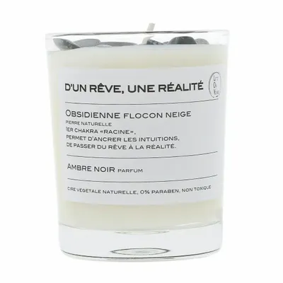 Scent diffusers - FROM A DREAM, A REALITY scented candle Stones of Life 130g – Obsidian Snowflake - LIFE ON VENUS