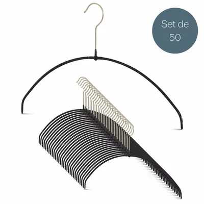 Mobilier et rangements pour bureau - MAWA cintre léger métal pour tops noir 40cm par 50 - MAWA