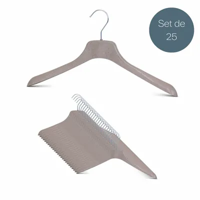 Office furniture and storage - MAWA GREEN HANGER for jackets stone grey 42cm pack of 25 - MAWA