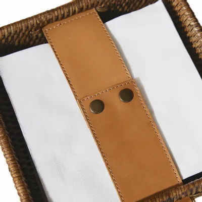Formal plates - Square Rattan Tissue Tray - KING ZOO