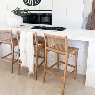 Tabourets - Punta - teck blanchi - DESIGN TRIP