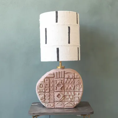 Lampes de table - Lampe de table en céramique faite main Tribe par Studio Wild Or - STUDIO WILD ORANGE