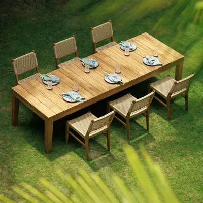 Lawn tables - Brone table in solid recycled teak - DESIGN TRIP