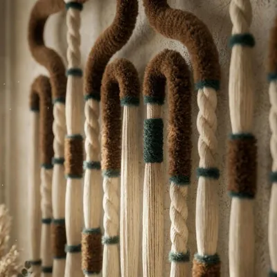 Other wall decoration - Grand Labyrinth: Giant Handmade Textile Wall Sculpture - SARMAL DESIGN