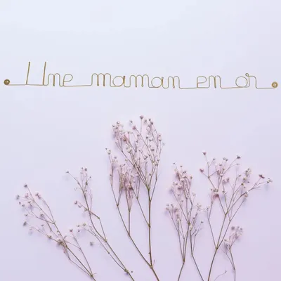 Other wall decoration - Gilded Brass Wall Decor " A Golden Mom ” - Mother's Day - BIJOUX DE MUR