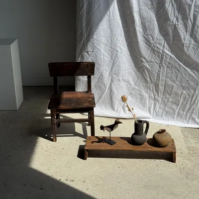 Benches - Small antique teak bench low Indonesian antique H10 L62 L14 - OFFICE OBJETS