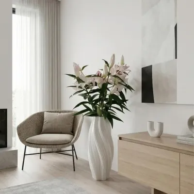Aménagements pour bureau - Vase imprimé en 3D « Hot Ice Cream Slim » (crème glacée chaude) - AUURA